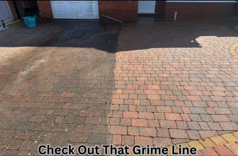 Pressure washing and soft washing in Staffordshire – before and after driveway cleaning