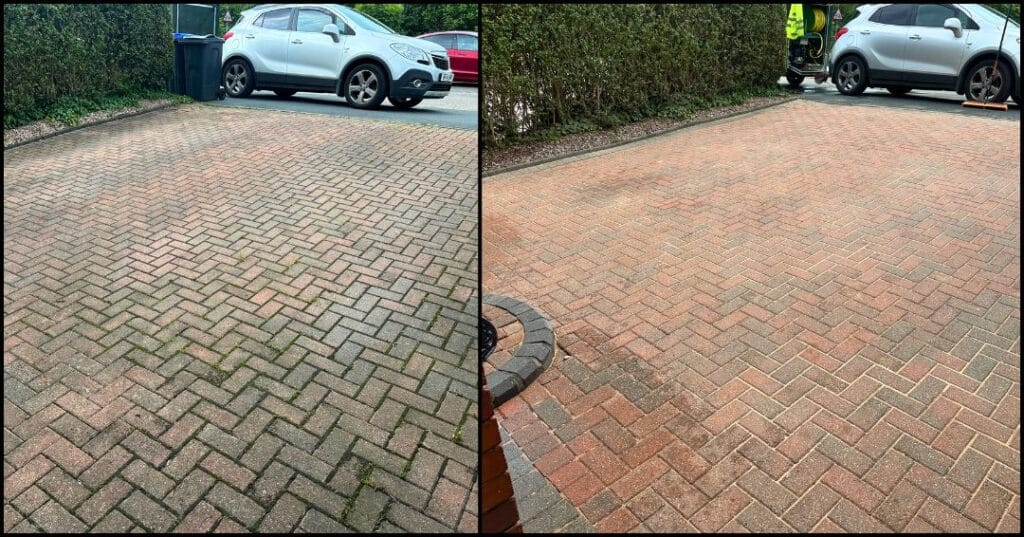 soft washing and pressure washing Staffordshire driveway and render cleaning professional exterior cleaning in Stoke-on-Trent