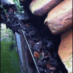 Pressure washing gutter in Stoke-on-Trent – effective cleaning of debris and grime.