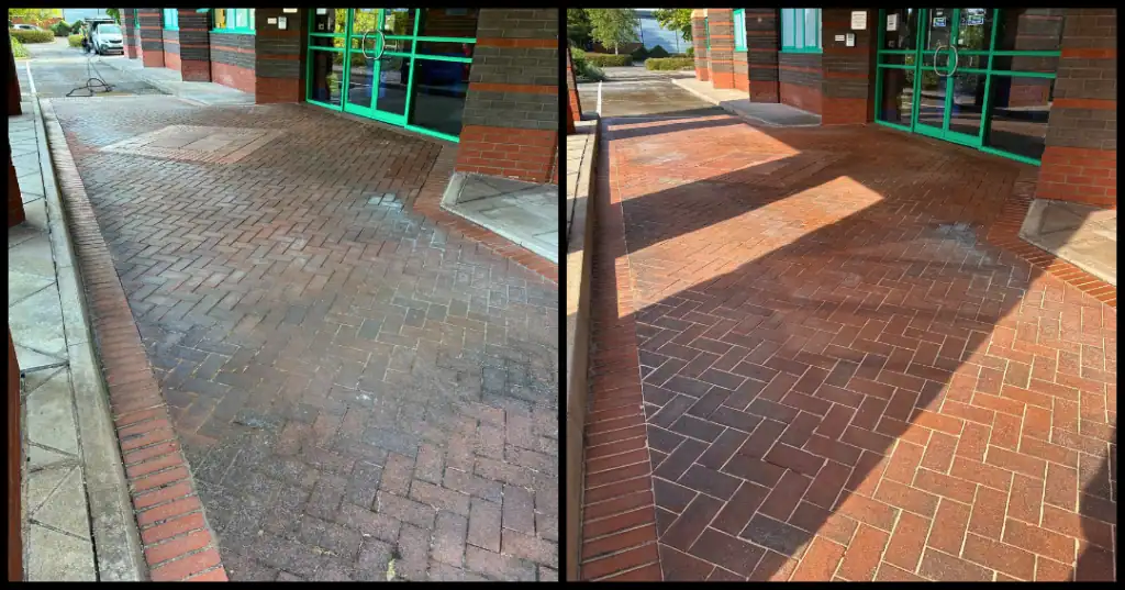 Driveway after pressure washing in ST11