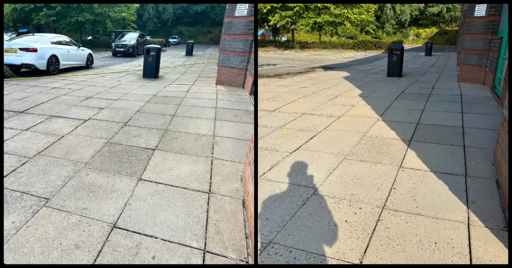 Driveway before pressure washing ST7