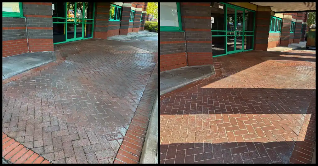 Driveway before pressure washing ST18