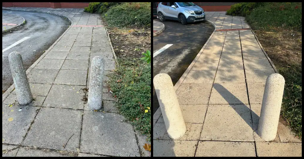 Driveway after pressure washing in ST9