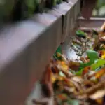 Gutter cleaning in Stafford showing cleared gutters with debris removal.