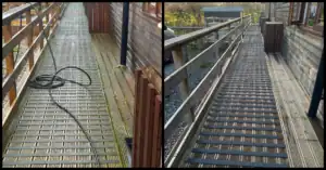 Pressure washing in action in ST21